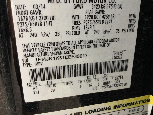 2014 FORD EXPEDITION EL LIMITED 2WD