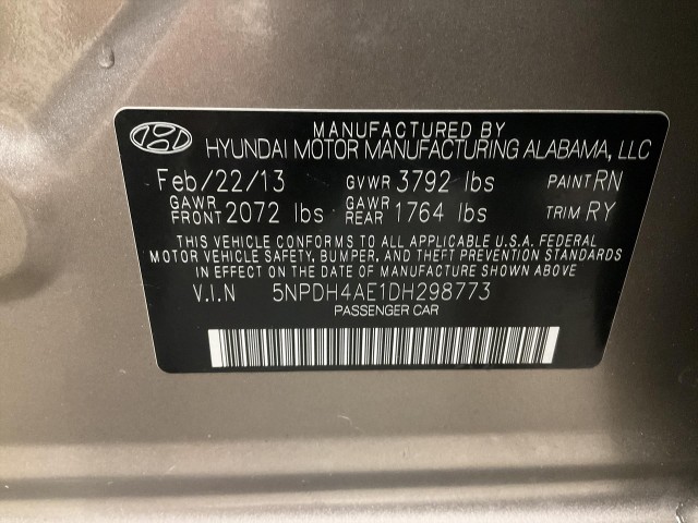 2013 HYUNDAI ELANTRA LIMITED