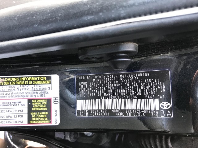 2014 TOYOTA COROLLA S CVT