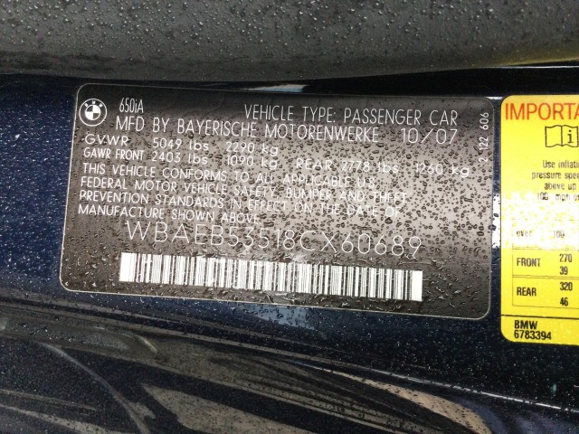 2008 BMW 6-SERIES 650I CONVERTIBLE