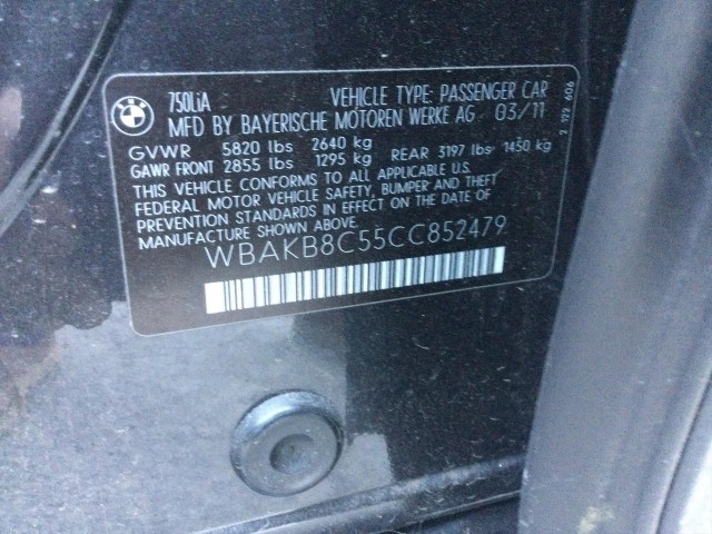 2012 BMW 7-SERIES 750LI