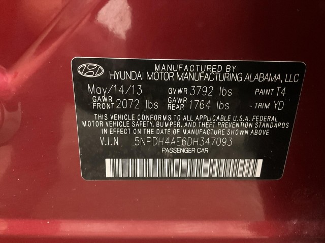 2013 HYUNDAI ELANTRA GLS A/T