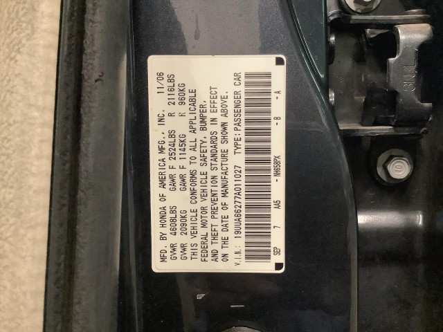 2007 ACURA TL 5-SPEED AT