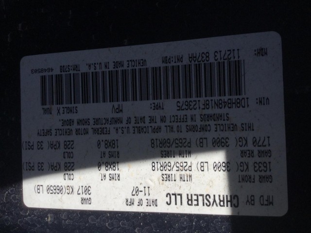 2008 DODGE DURANGO SLT 4WD