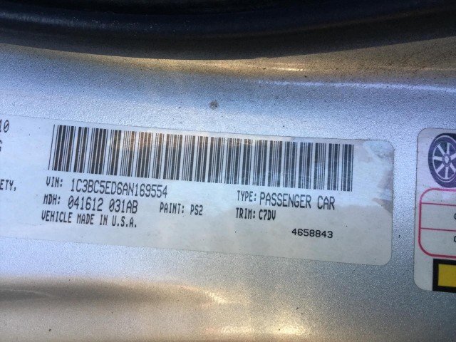 2010 CHRYSLER SEBRING CONVERTIBLE TOURING