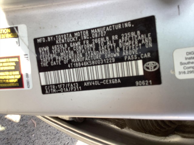 2008 TOYOTA CAMRY HYBRID SEDAN